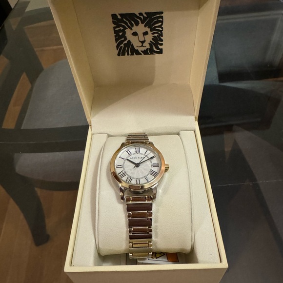 Anne Klein Silver and Gold Watch - Picture 1 of 6